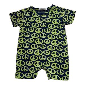 Baby Steps baby boy peace sign romper onesie